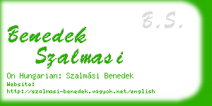 benedek szalmasi business card