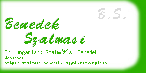 benedek szalmasi business card